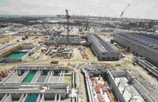 Aerial view of the Sydney construction site.